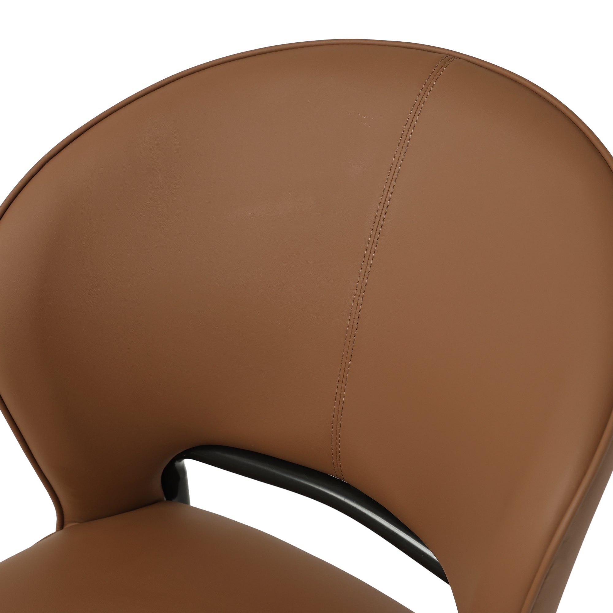 TH Italian Style Dining Chair Set of 2 | Faux Leather | Metal Frame