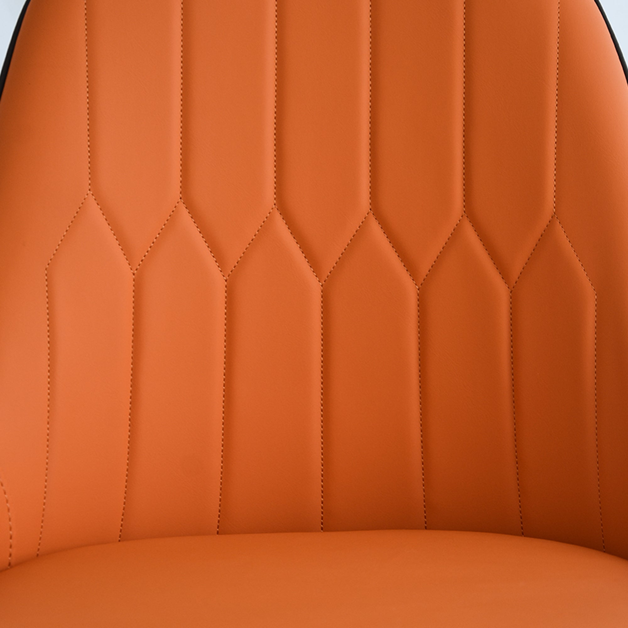 TH Quilted Back Dining Chair Set of 2 | Contrast Color Vegan Leather