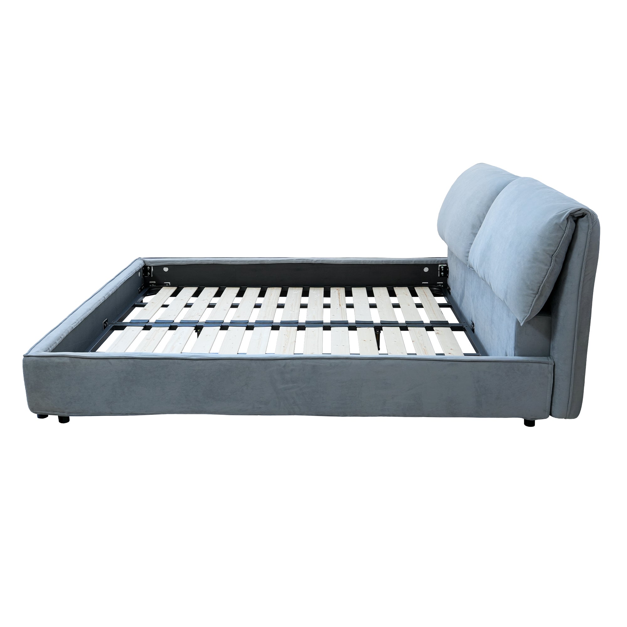 Velvet Modern Queen And King Size Bed (Removable & Washable Cover)