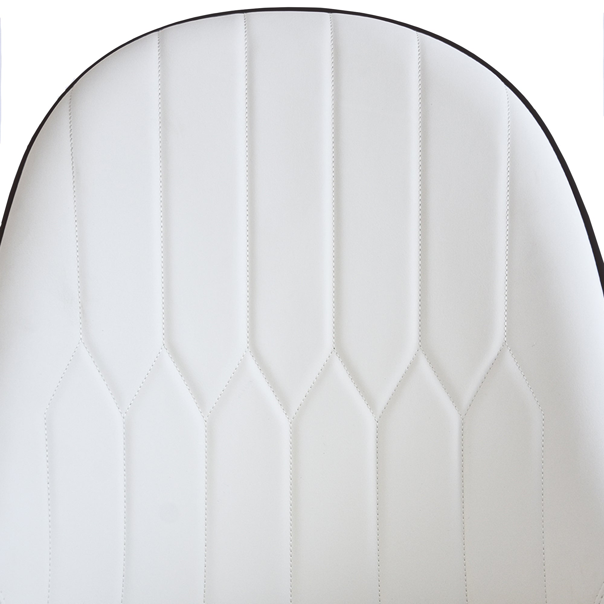 TH Quilted Back Dining Chair Set of 2 | Contrast Color Vegan Leather