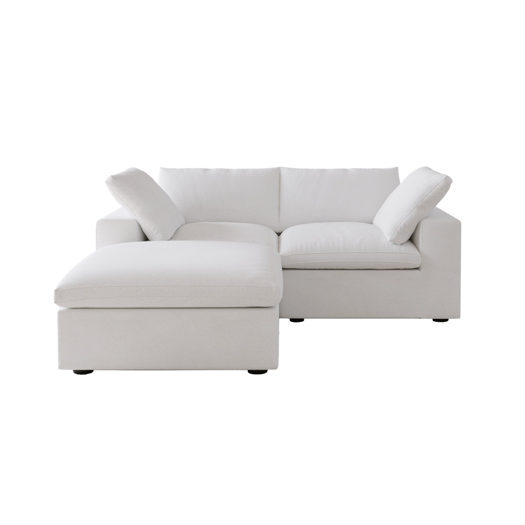 TH Cloud Sectional Modular Sofa | Pet-Friendly Cover 80-Inch Linen L-Shaped Sectionals 3-Seaters