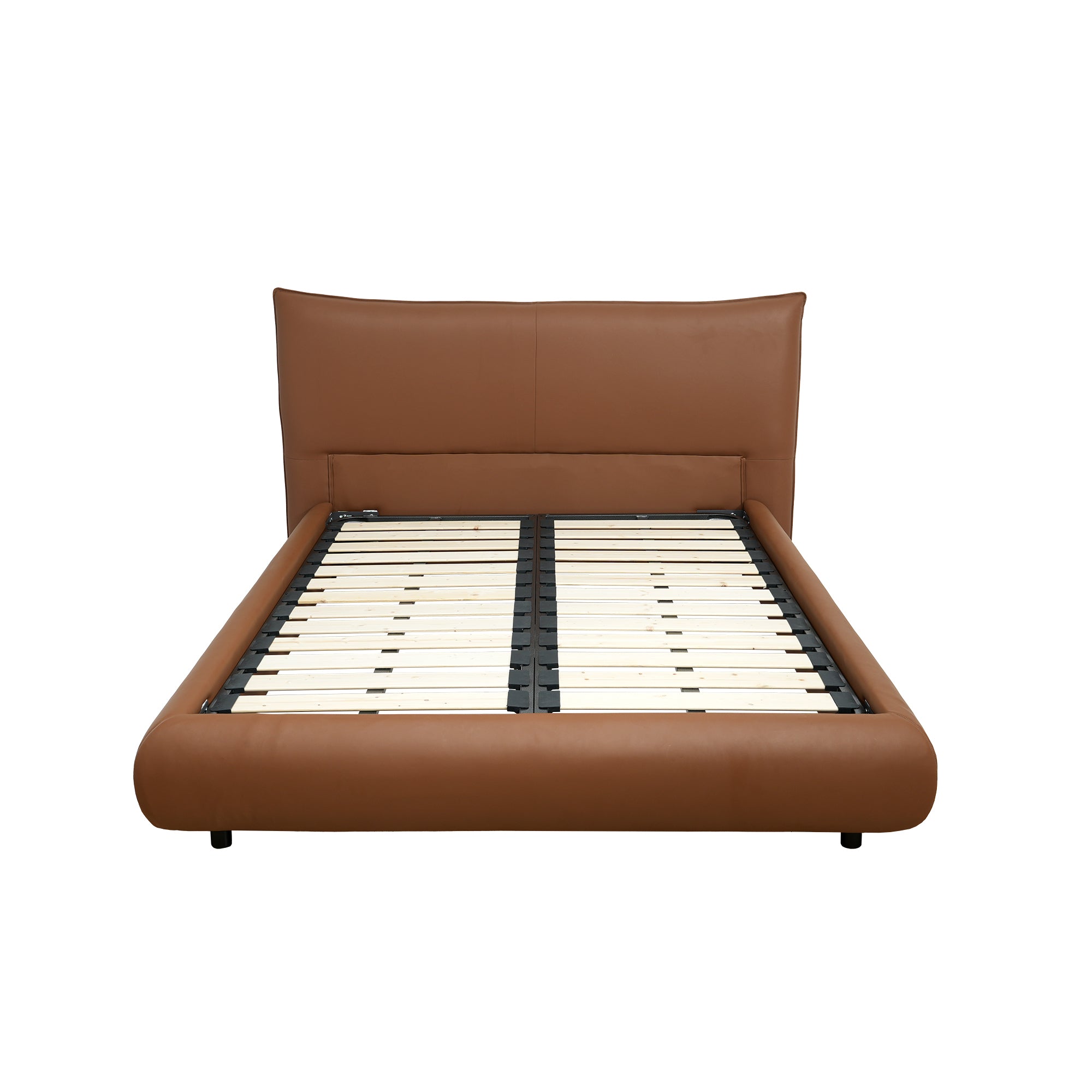 Italian Minimalist Leather Platform Bed – Queen & King Size