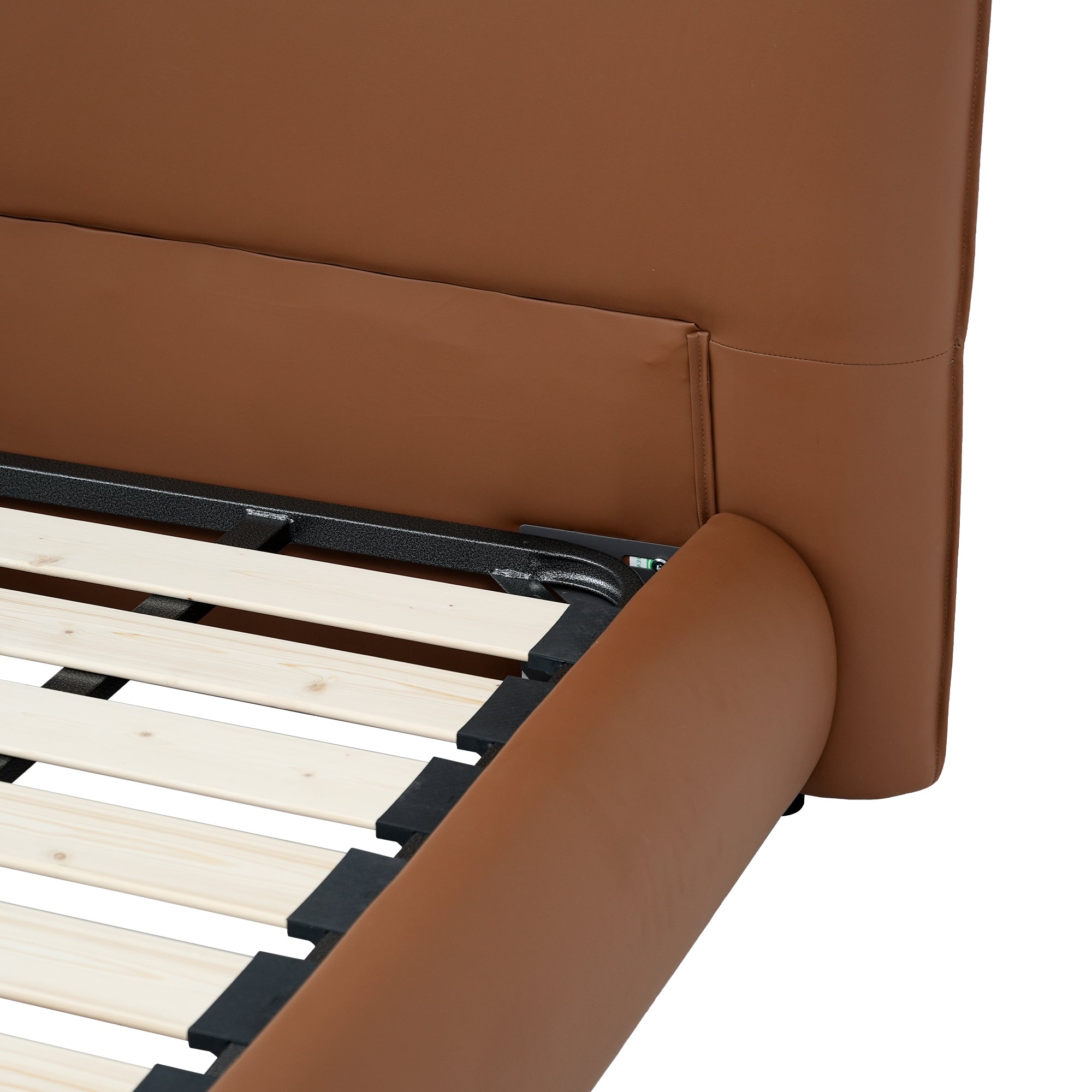 Italian Minimalist Leather Platform Bed – Queen & King Size