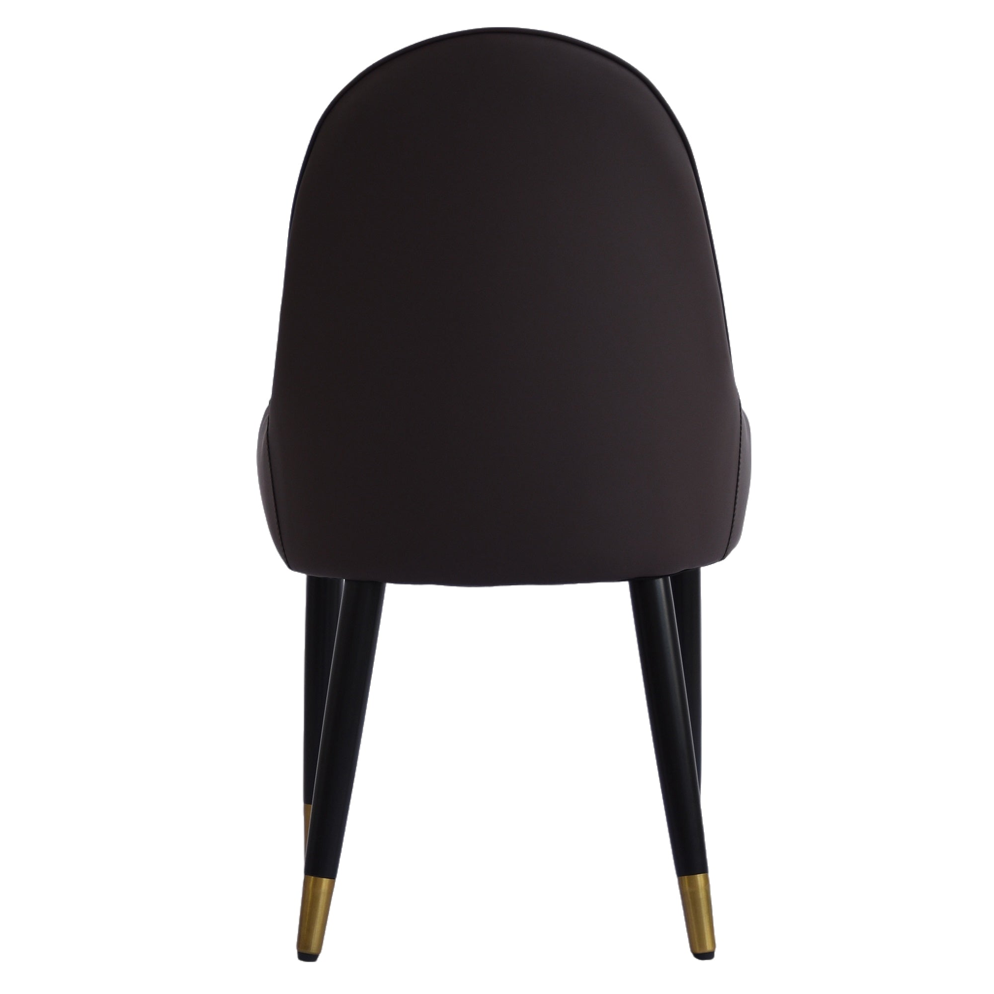 TH Quilted Back Dining Chair Set of 2 | Contrast Color Vegan Leather