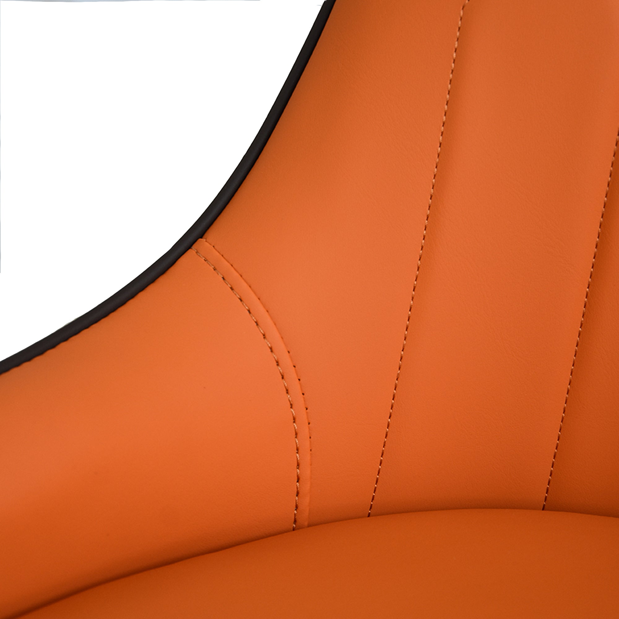 TH Quilted Back Dining Chair Set of 2 | Contrast Color Vegan Leather