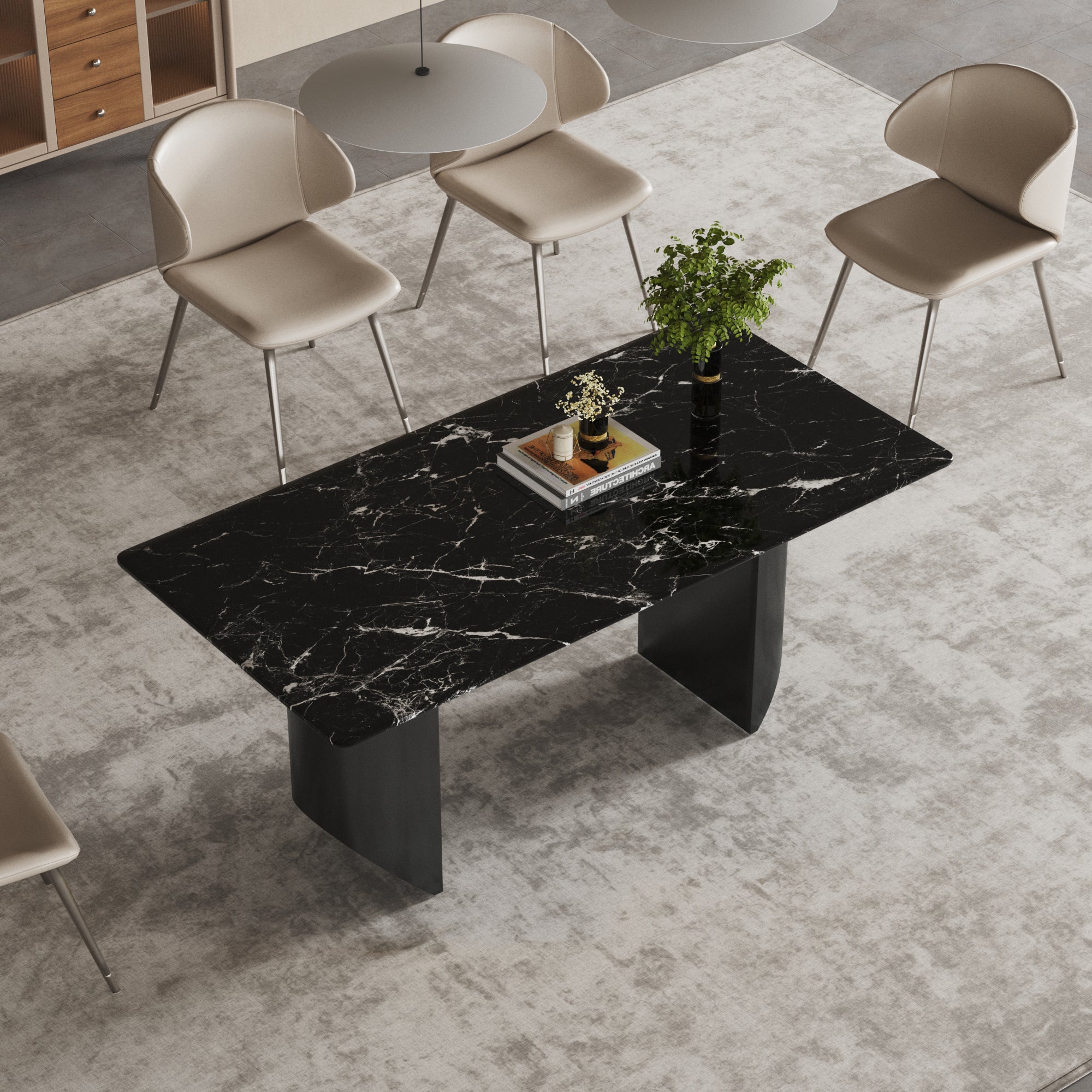TH Rectangular Dining Table | Sintered Stone Tabletop