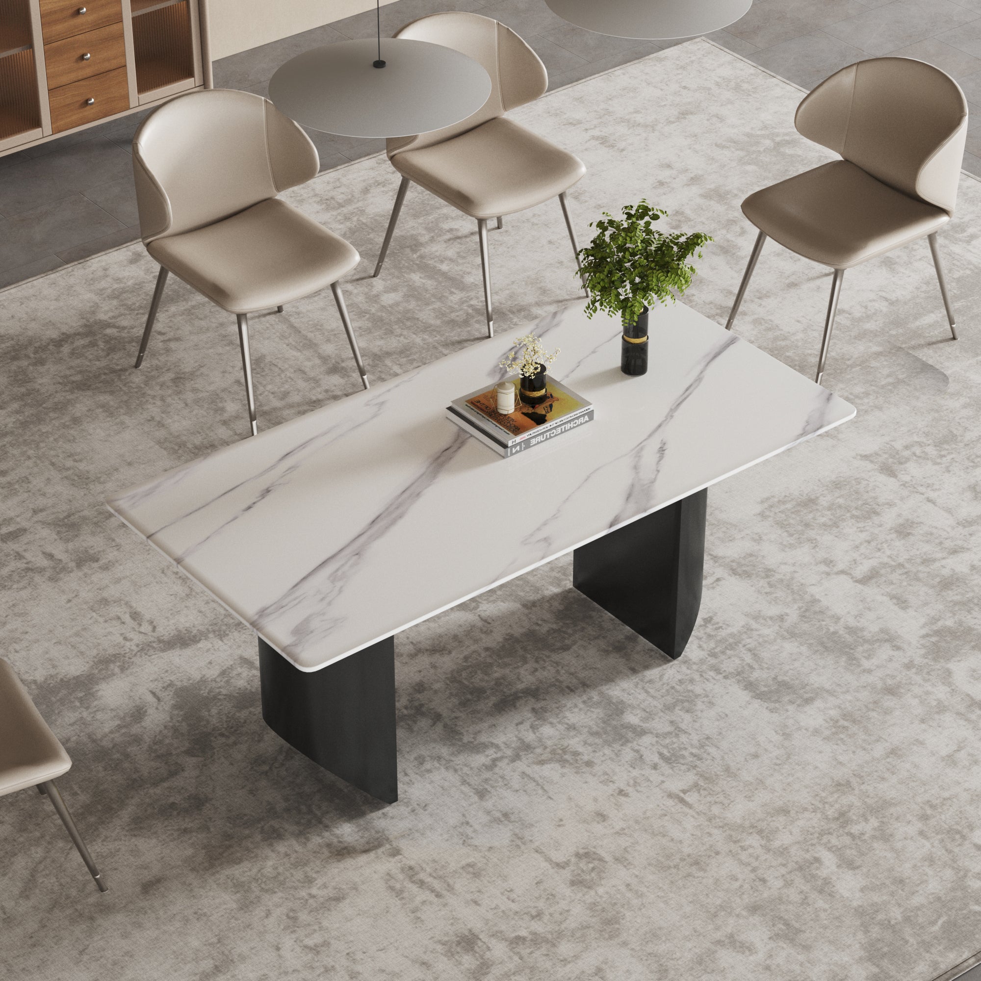 TH Rectangular Dining Table | Sintered Stone Tabletop